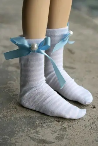 

[wamami] 11# Blue Stripe Socks/Stockings 1/3 SD DZ DOD BJD Dollfie
