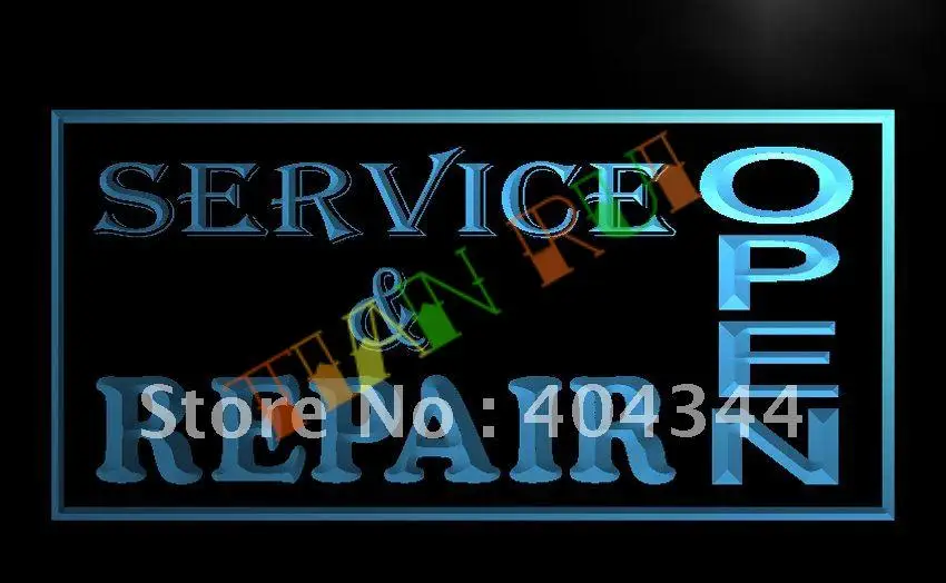 

LB108- OPEN Service & Repair Business Light Sign