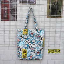 Пингвины Тоторо Doraemon crayon милый ручной коносамент сумка на плечо книга Защита окружающей среды сумки для покупок