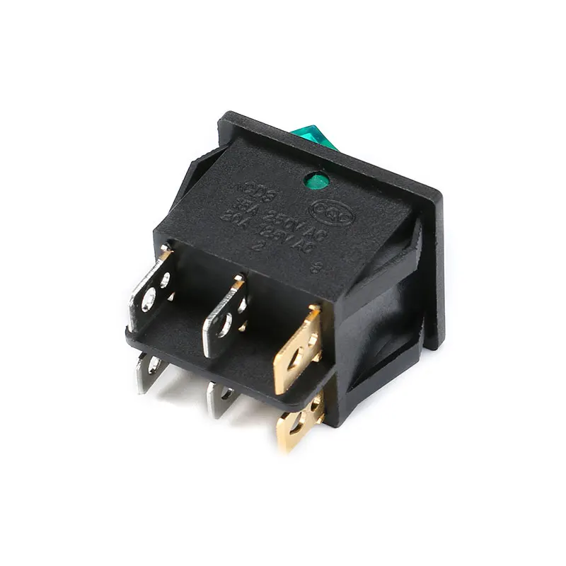 1pcs On-Off KCD8-212N KCD2 6Pin Black Red Boat Car Rocker Switch 16A 250V 20A 125V AC Button 6P 2430mm 24x30 KCD3-606 KCD3-2 (5)