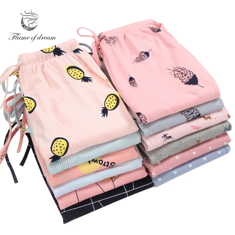 Sleeping Trousers Home Pants For Women Pajama Pants Sleep Bottoms 8696