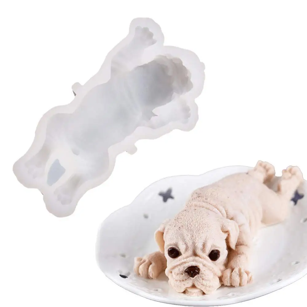 

Cute Dog Silicone Mold Mousse Cake 3D Shar Pei Mould Ice Cream Pudding Blast Chilling Tools Fondant Decoration