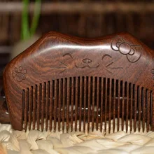 ZGTGLAD карманная деревянная расческа из натурального золотого сандалового дерева, супер узкие зубные деревянные расчески с двусторонней гравировкой, маленькая расческа для волос