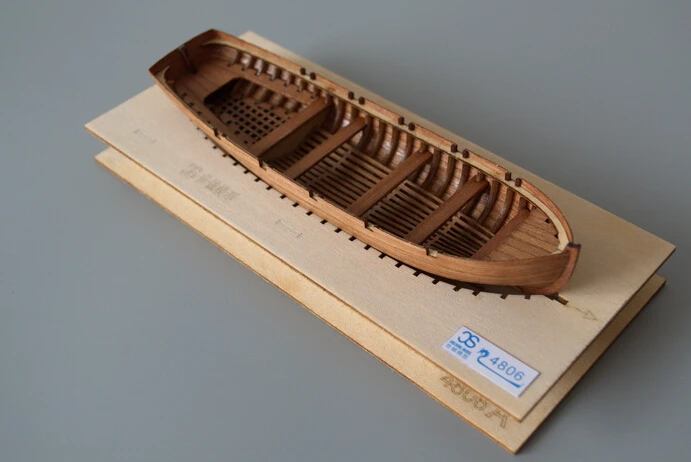 

Classic wooden sailing boat assembled set of material the Cutter/Jolly/Launch/Pinance Life-boat Model 4 styles can choose