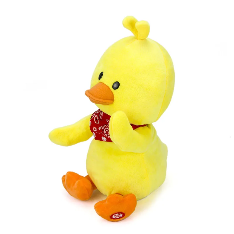 Желтая утка электрическая игрушка плюшевая Поющая и Танцующая плюшевая игрушка маленькая Желтая утка кукла электрическая игрушка плюшевая игрушка подарок