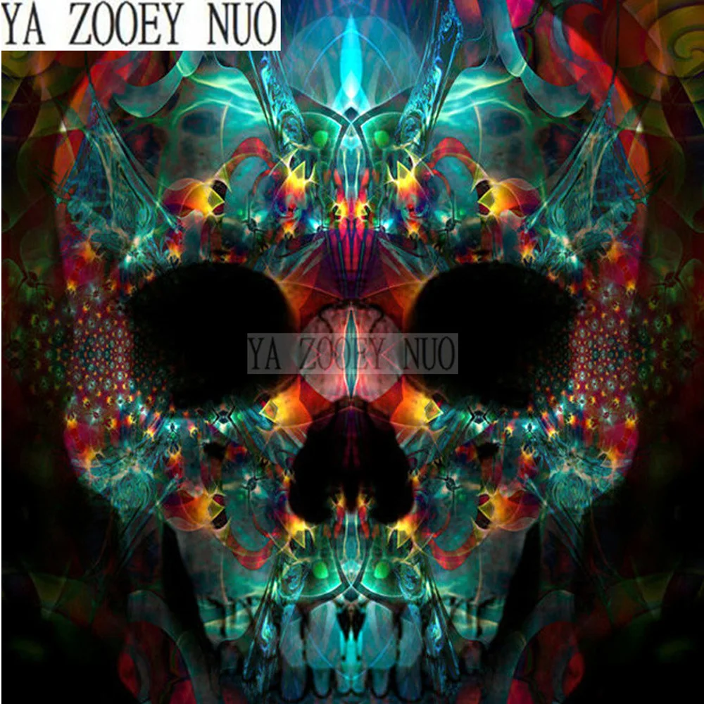 

YA ZOOEY NUO Home Decor Diy Diamond Painting Cross Stitch skull Diamond Embroidery Crystal Round Diamond Mosaic Picture KL534