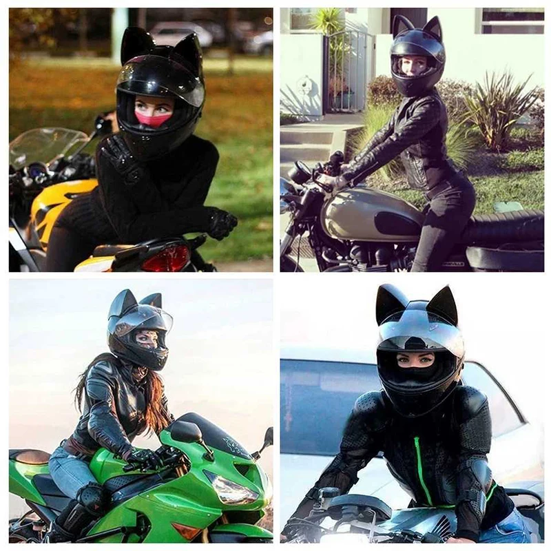 

Black cat helmet Full face Modular Flip Up Motocross helmet racing Off Road Safety helmet for Adult DOT ABS Material