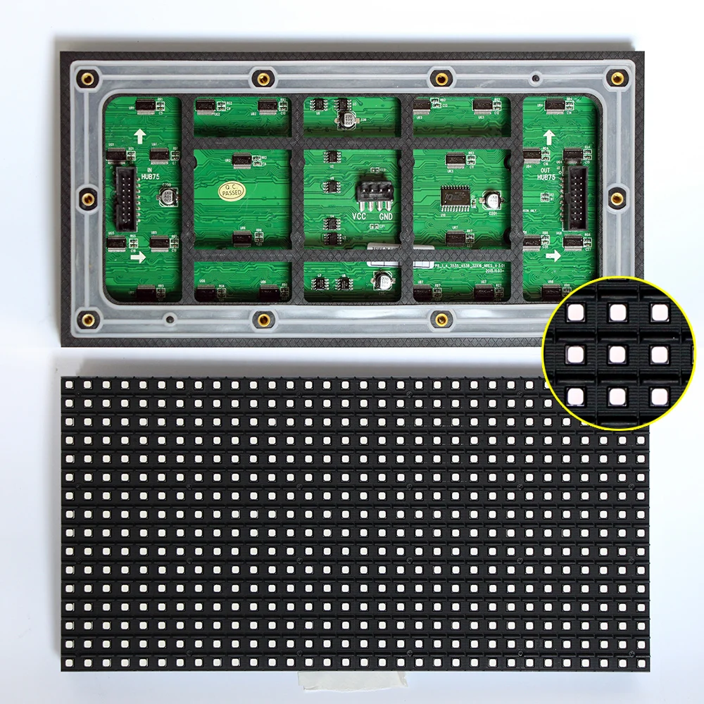 3 в 1 SMD полноцветный P8 модуль светодиодных дисплеев 256*128 мм 32*16 пикселей 1/4