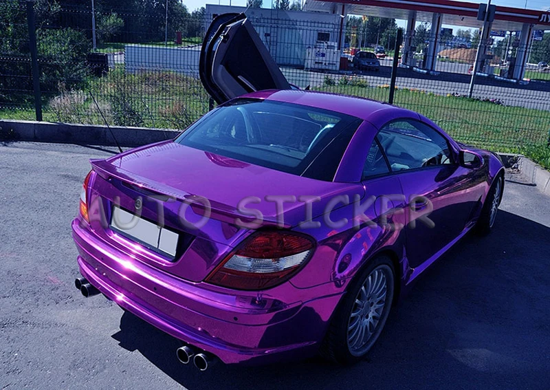 Stretch purple Chrome Vinyl Film 22