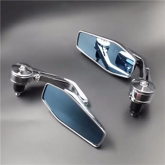 Chrome 7/8&quot 22mm Handlebar End Mirror For Honda Kawasaki Suzuki Yamaha Cafe CB | Автомобили и мотоциклы