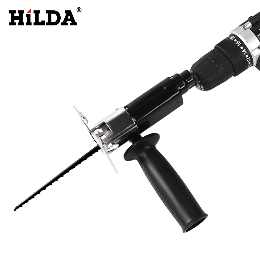 

HILDA Reciprocating Saw Power Tool Reciprocating Saw Metal Cutting Wood Cutting Tool Electric Drill Attachment With Blades
