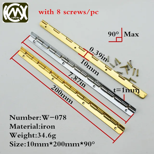 10 Unid 10*200mm Kimxin ventas de Hardware bisagras para muebles de ... 10 Unid 10*200mm Kimxin ventas de Hardware bisagras para muebles de ...