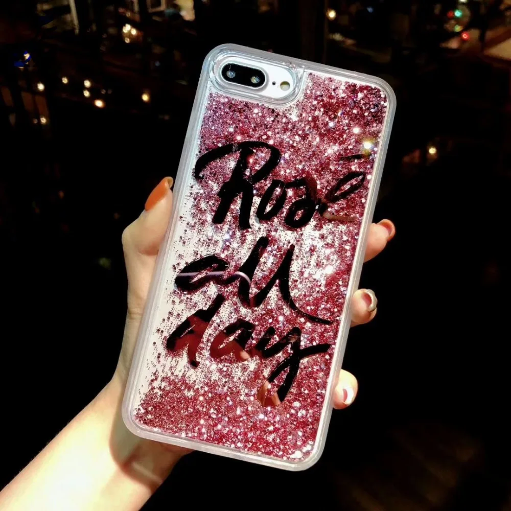 PEEPING luxury quicksand Glitter Fashion pink girl iphone case for iPhone 6 6s 7 8 Plus X XR XS MAX silicone soft case03