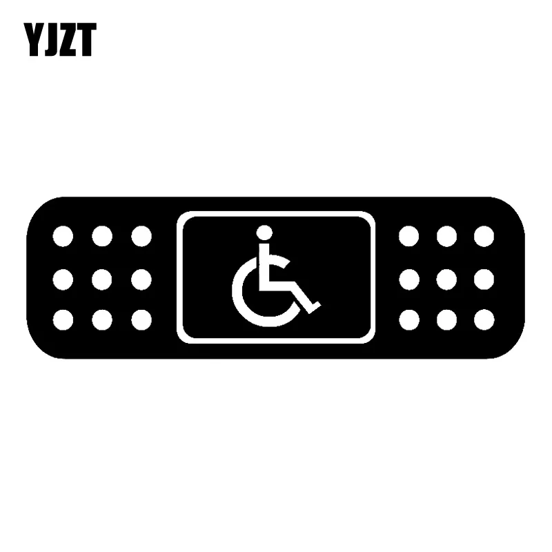 YJZT 13.5*4.1CM Fun BAND AID Handicap Wheelchair JDM Decal Car Sticker
