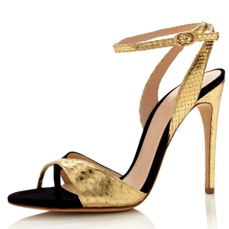 

12 cm high heels sandals women gold sliver sexy Serpentine summer pumps women mixed colors peep toe stiletto dress shoes newest
