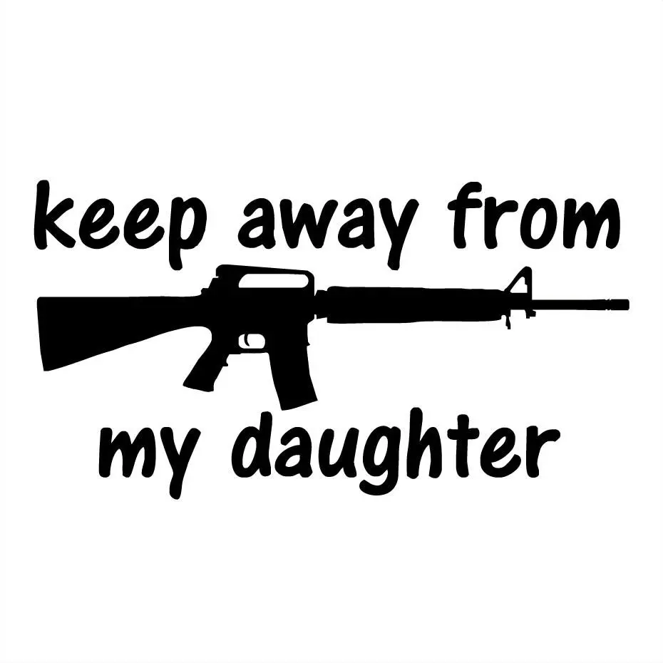

16.5CM*8.7CM Keep Away From My Daughter Vinyl Decal Sign Wall Art Car Sticker Car Accessories Car Stylings Black Sliver C8-0618