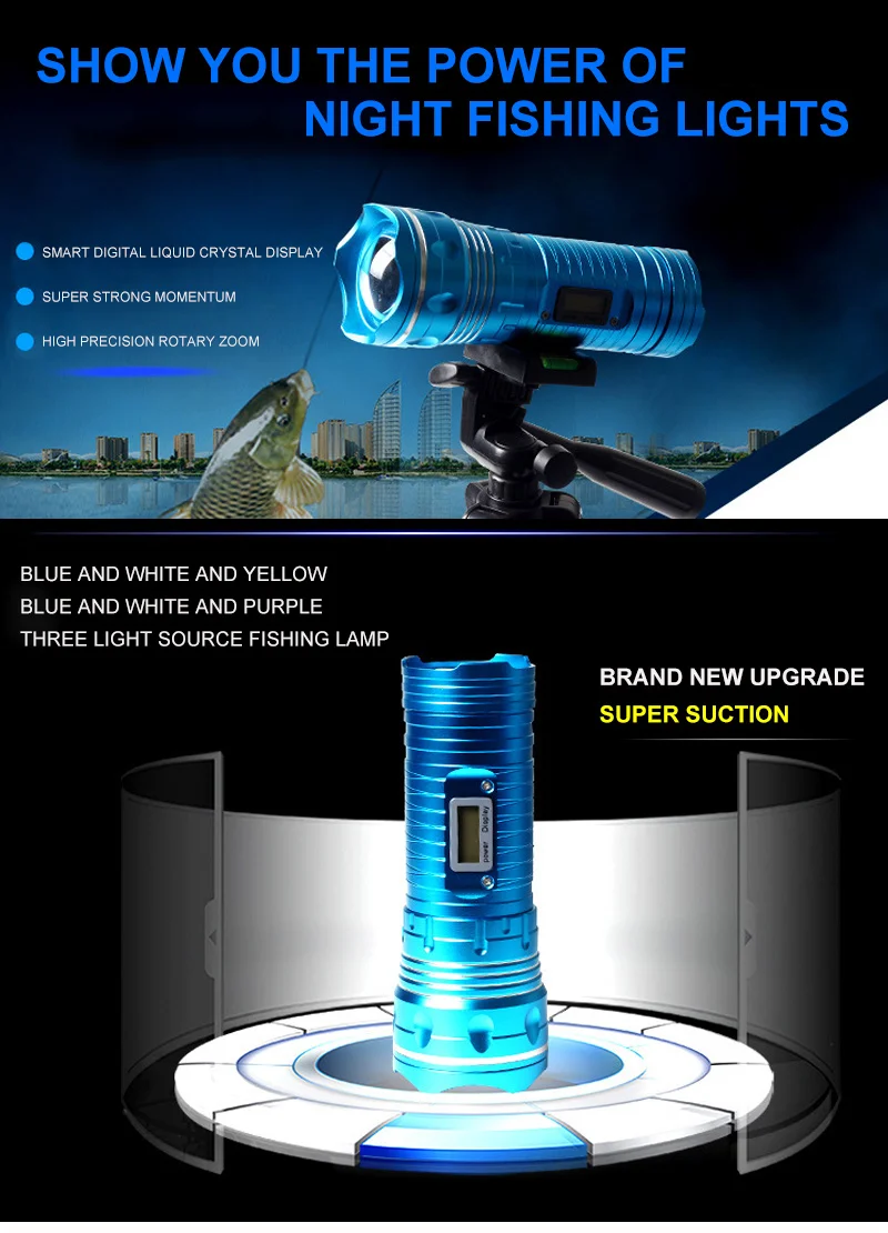 3 разных света можно отрегулировать из алюминиевого сплава хорошие огни Ночной рыбалки внешний вид изысканный Ann ночной Lig