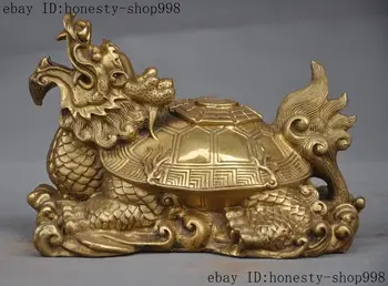

6" China Chinese Folk Feng Shui Brass Ferocious Lion Animal Statue Sculpture