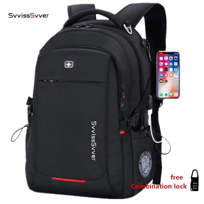 svvisssvver male Multifunction USB charging fashion business casual travel anti-theft waterproof 15.6 inch Laptop men backpack svvisssvver male Multifunction USB charging fashion business casual travel anti-theft waterproof 15.6 inch Laptop men backpack