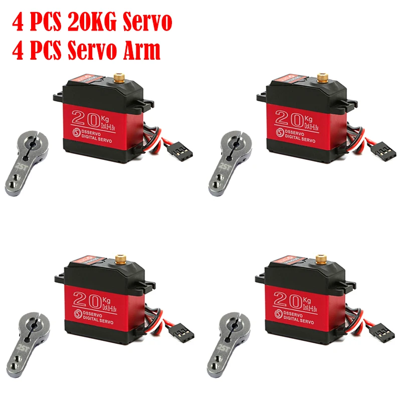 

Free shipping DS3218MG 4 PCS update RC servo 20KG full metal gear digital servo baja servo Waterproof version for RC Cars 1/10