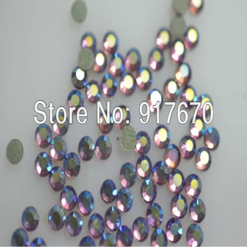 

SS30 Amethyst AB or customized AB Iron on transfers korean rhinestone 50gross/bag, lead free hotfix strass for garment