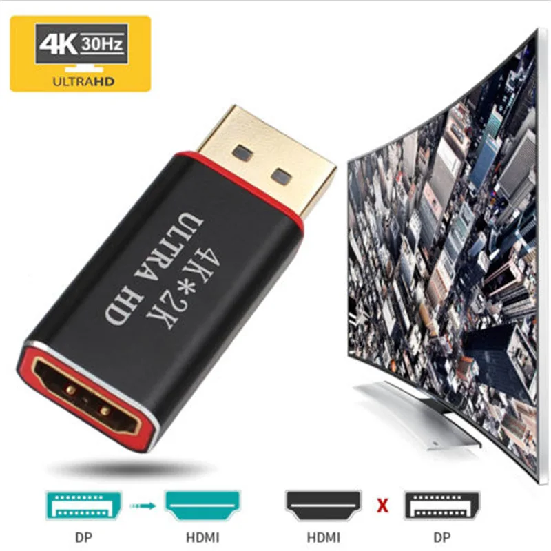 4K дисплей порт к HDMI адаптер конвертер «Папа-мама» Дисплей порт Адаптер DP к HDMI Ultra HD разрешение для HDTV монитора GT