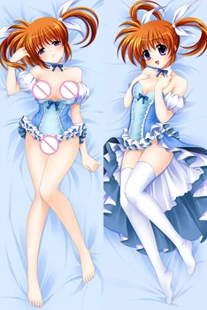 

2018-July Anime Magical Girl Lyrical Nanoha Momoko Takamachi Dakimakura body throw pillow cover case hugging body pillowcase