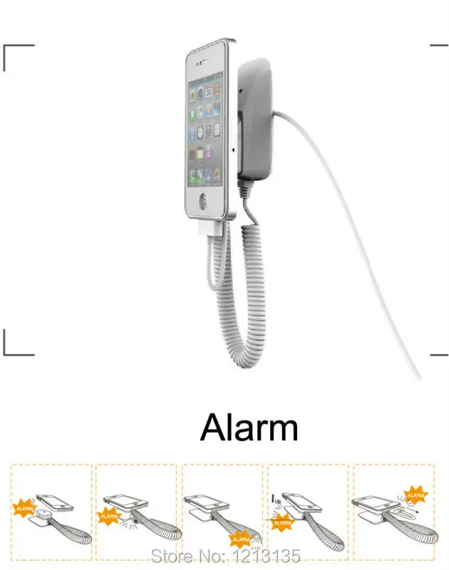 Security Sensor Display Stand Holder for Mobile Phone Charging Alarm