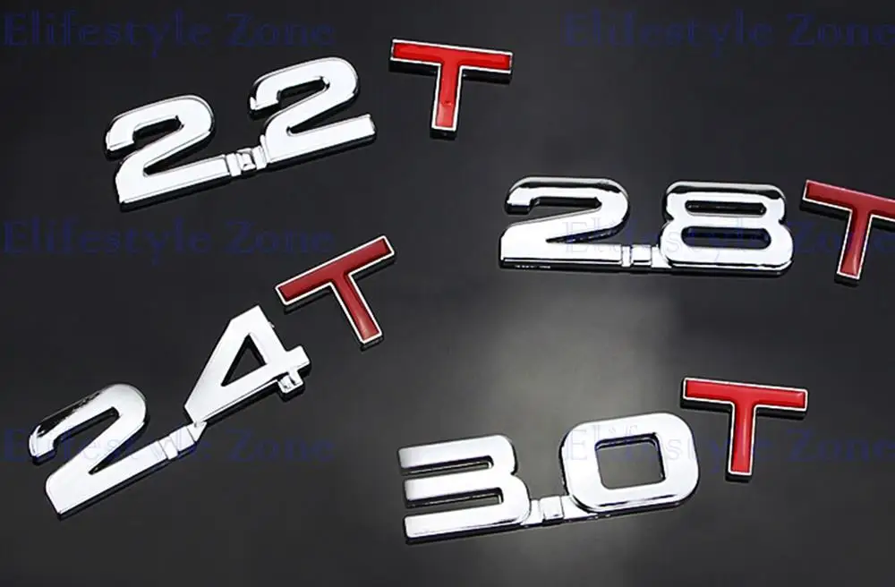 New Bumper Sticker Metal Emblem Decal Turbo TSI Rear Trunk Trim Badge Polish Chrome Red 1.5T 1.6T 1.8T 2.0T 2.2T 2.4T 2.5T 3.0T - Image 4
