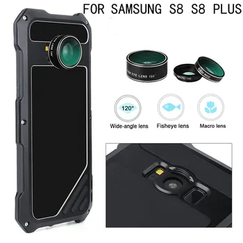 

2017 New For Galaxy S8 S8 Plus Case Metal case Powerful Water/Shock/Dirt Proof 3 in 1 Special effects Camera lens Coque cover
