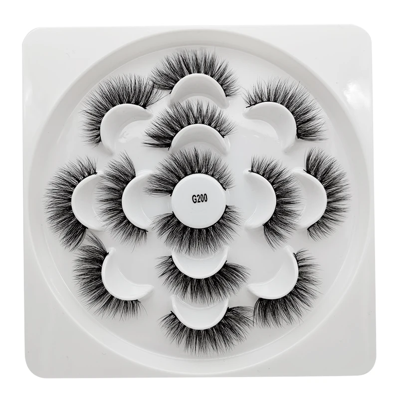 

SHIDISHANGPIN thick false eyelashes 7 pair mink eyelashes matural long mink eyelash 3d false lashes