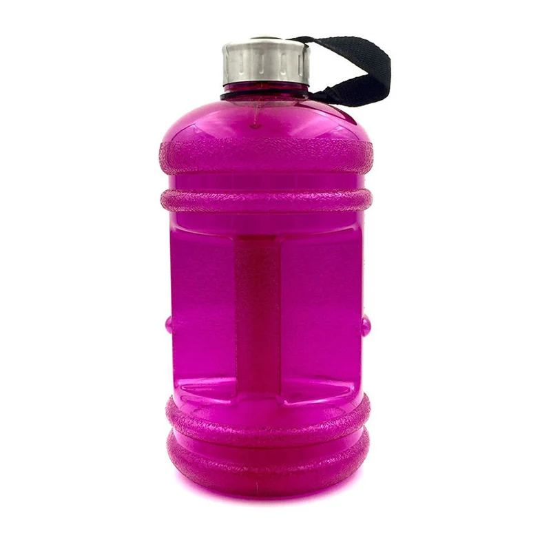 Новые 2.2L большие емкости спортивные бутылки питьевой тренажерный зал на свежем воздухе полугаллон фитнес-Тренировка Кемпинг воды водопроводная в бутылках боьшая чашка - Цвет: Rose red