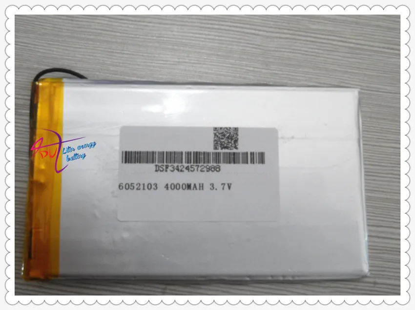 3.7V lithium polymer battery 4000MAH 6052103 handheld game consoles |