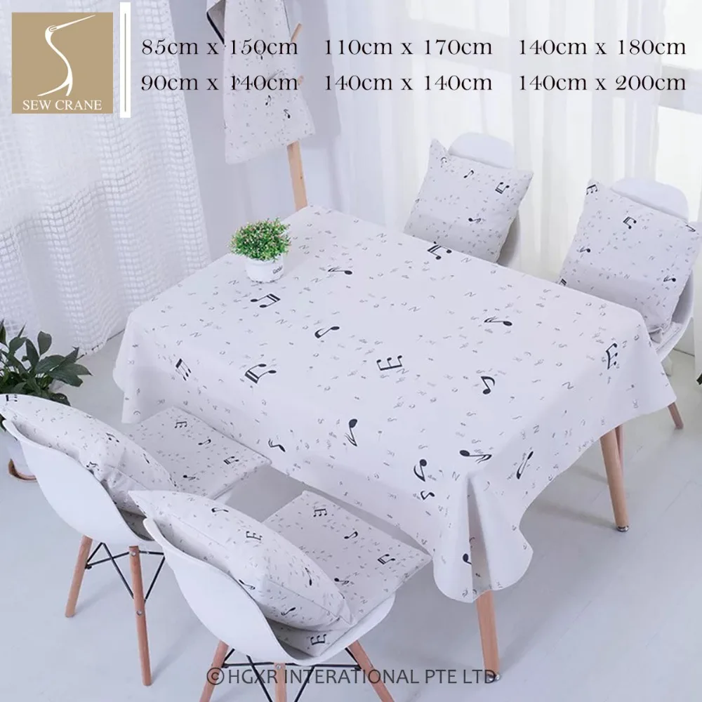 

SewCrane Seamless Abstract Pattern with Music Symbols Table Cloth Home Living Cotton Linen Tablecloth