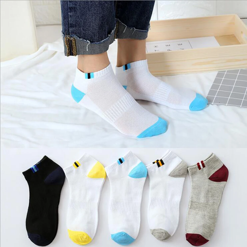 New 1 Pairs Mens Autumn Summer Socks Classic Patchwork Mesh Breathable