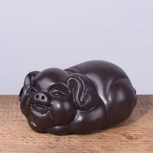 Ebony Carved pig Ornaments Solid Wood Zodiac Pig Home Feng Shui Living Room Decorations Mahogany Carving Pig Crafts Ebony Carved pig Ornaments Solid Wood Zodiac Pig Home Feng Shui Living Room Decorations Mahogany Carving Pig Crafts