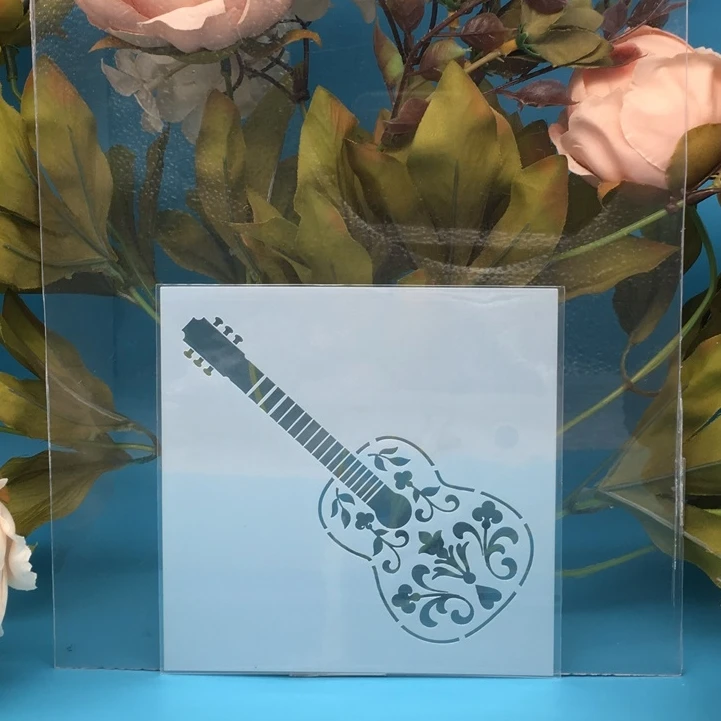 13cm 5 기타 DIY 레이어링 스텐실 벽화 스크랩북 컬러링 엠보싱 앨범 장식 종이 카드 템플릿
