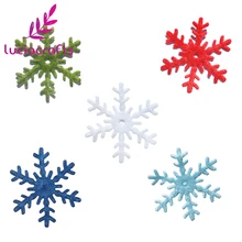 Lucia Crafts 48pcs 144pcs Snowflake Hanging Christmas Tree Window DIY Decorations Assorted 3cm Non woven Motif