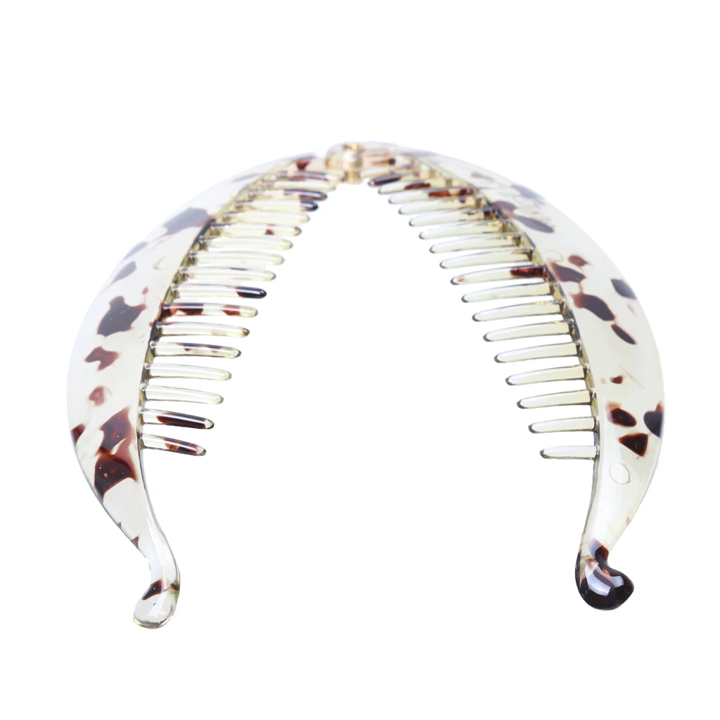 2 Pieces Fish Tail Design Hair Banana Clip 13x6cm Lady Girls School Girls Hair Clips Barrette Comb Hair Jewelry
