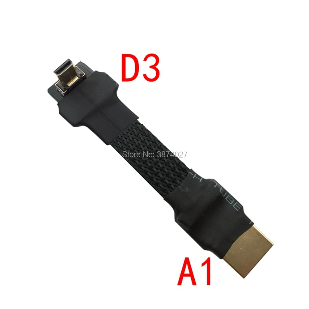 A1 HDMI Mini HDMI Micro HDMI 2,0 кабель конвертер угол 5/10/15/20/30/50/cm для PC AV HDTV lcd FPV FFC 3D