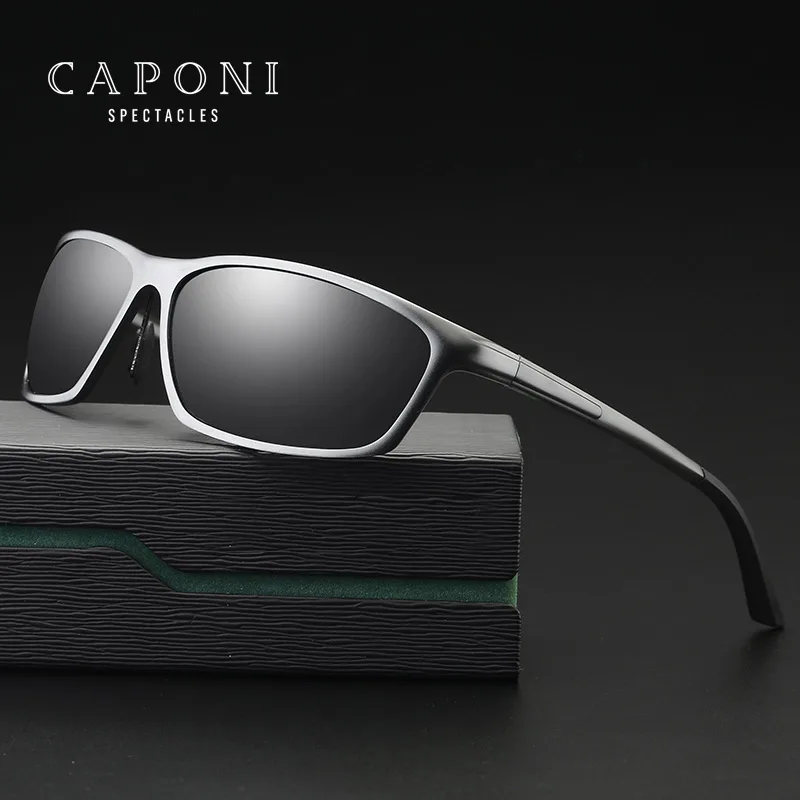 

CAPONI Polarized Sunglasses Men Driving Goggle Aluminum Eyewears Sun Glasses for Men lentes de sol hombre 2179