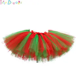 Рождественская юбка-пачка для взрослых красный зеленый Леди Девушка длиной выше колена Длинная лента на День Благодарения для отдыха и