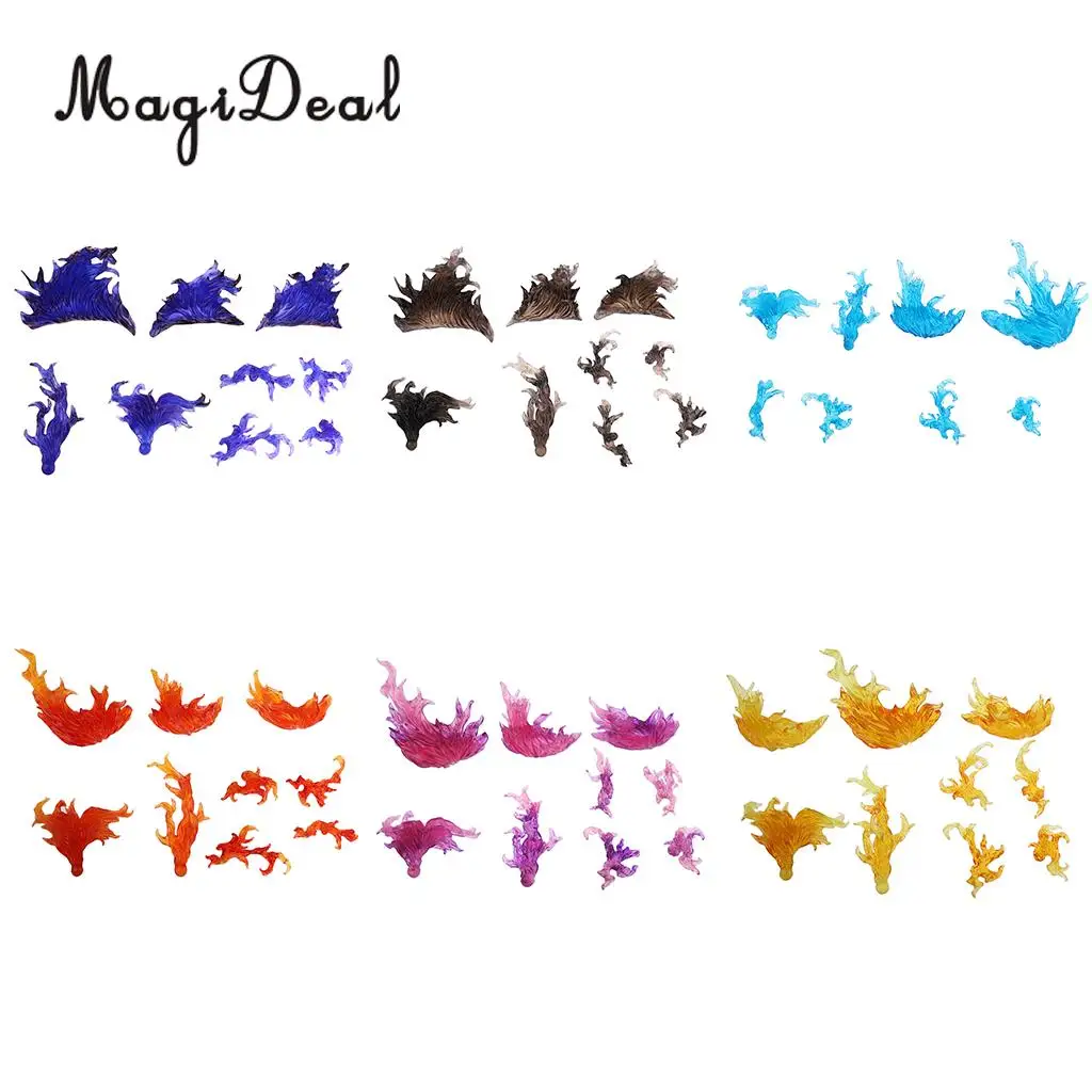 MagiDeal DIY Burning Flame Effect Action Figure Display Stand for Gundam Anime TV Movie Lovers Home Table Ornament Toy