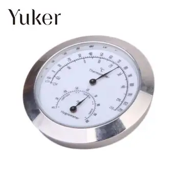 

Yuker Mini Alloy Silver Round Humidity Moisture Thermometer Hygrometer Case For Guitar Violin Bass