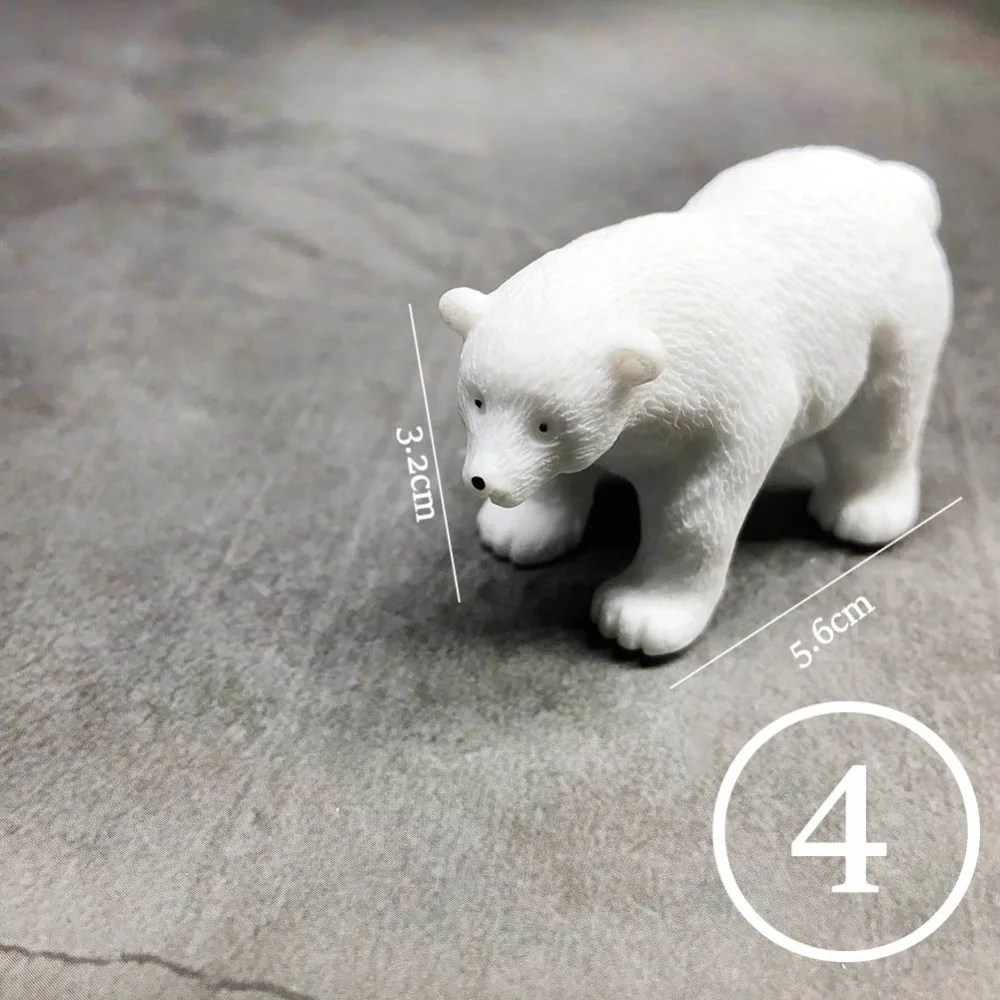 Имитация животных модель миниатюры белый медведь прекрасный белый медведь смолы автомобиля Декор статуэтки для террариума Феи сад игрушки хобби