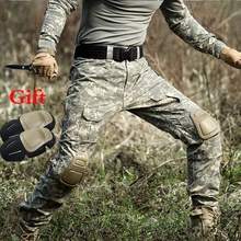 Армия ACU Тактический Брюки для девочек Для Мужчин's Военная Униформа Combat TRAINING с наколенники Брюки для девочек камуфляж Брюки и штаны Спортивные Пеший Туризм Geely Брюки для девочек