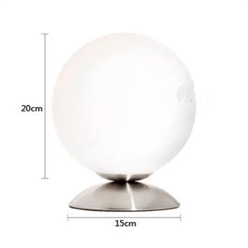 Современный Bried модный молочно-белый стеклянный шар Led E27 Настольный светильник для спальни прикроватная Гостиная Бар AC 80-265 в 1301