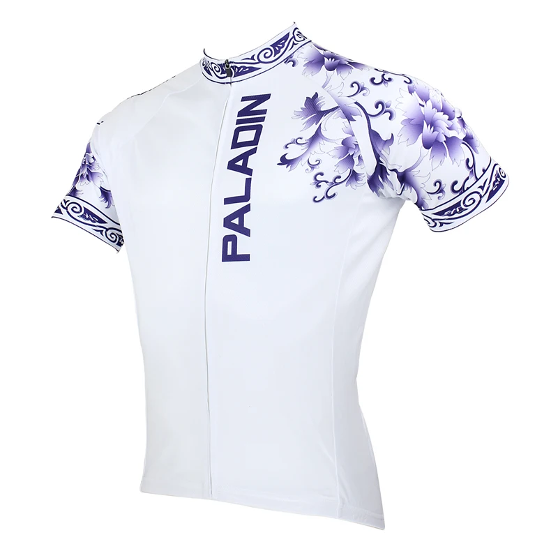 

PALADIN " Chinese elements - Blue and white porcelain " Mens Cycling Jersey Bike Shirt Cycling Clothing Bicycle Wear .