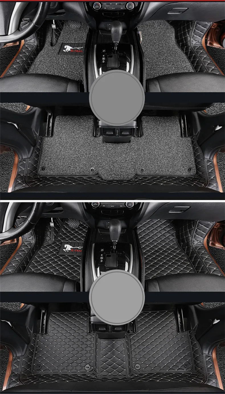 Для Nissan X-trail X trail T32- автомобильные коврики Роскошные-объемные кожаные коврики ковровые вкладыши автомобильный коврик интерьер автомобиля модифицированный