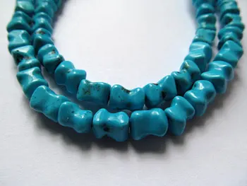 

FREE SHIP--handmade high quality turquoise beads infinite bar carved blue jewelry beads 8x8mm--2strands 16inch/per strand
